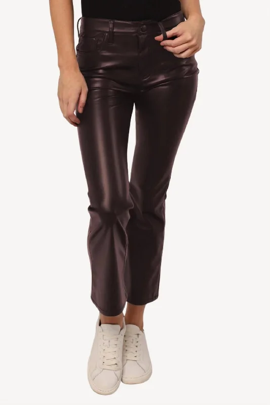 Jeanne Crop Flare Pant In Brown