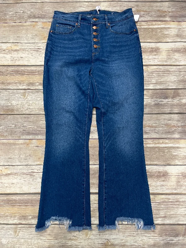 Jeans Boot Cut By Loft In Blue Denim, Size: 8