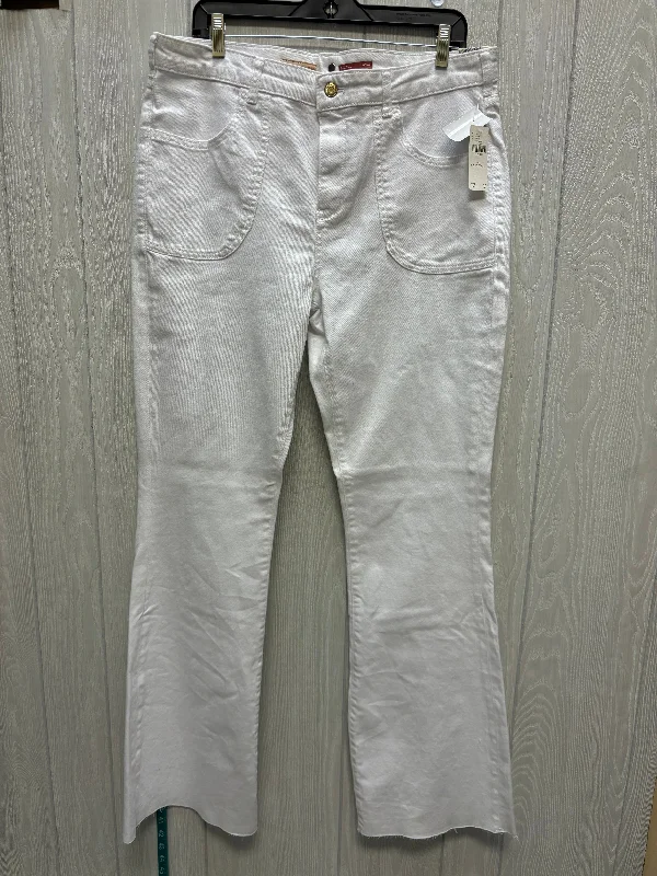 Jeans Flared By Pilcro In White Denim, Size: 14