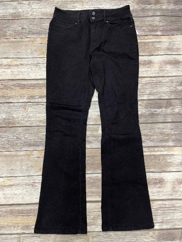 Jeans Flared By Versona In Black Denim, Size: 8