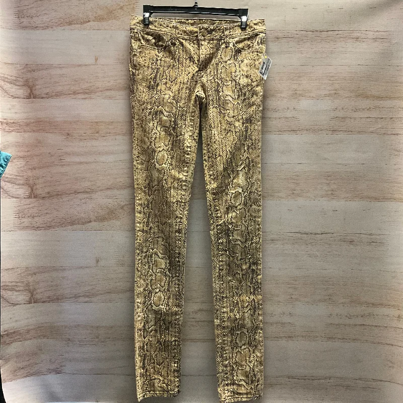 Jeans Skinny By Tory Burch In Snakeskin Print, Size: 4