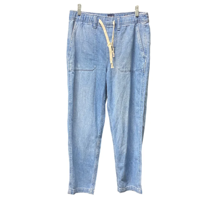 Jeans Straight By Gap In Blue Denim, Size: S