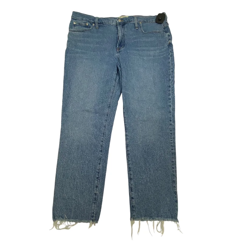 Jeans Straight By Madewell In Blue Denim, Size: 14