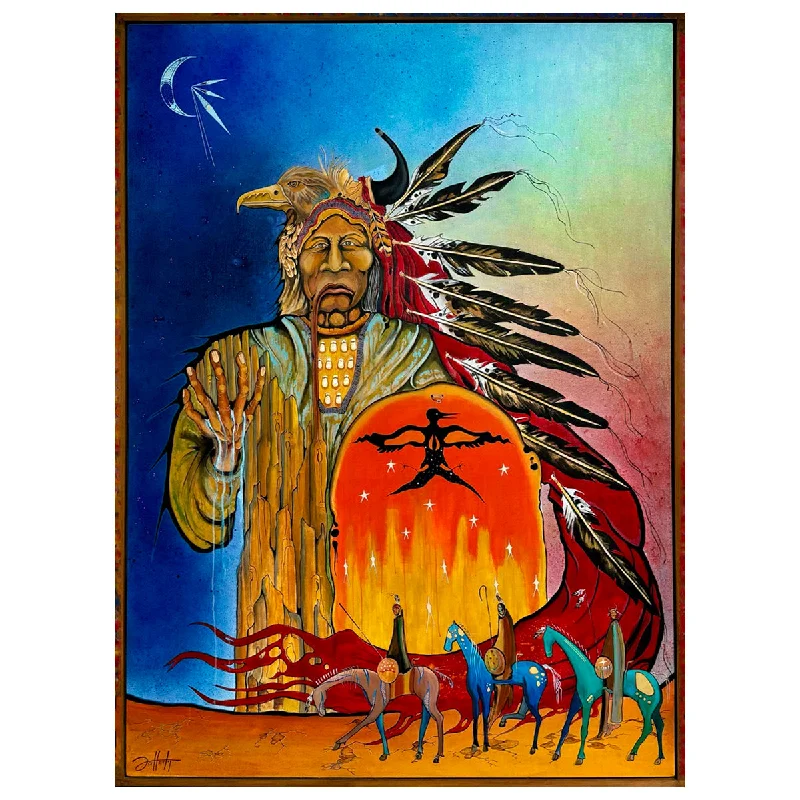 "Brings Medicine, Oglala Lakota" Signed