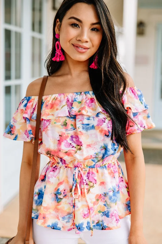 Getting Good Blue Floral Top