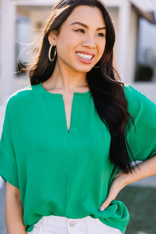 The Slouchy Kelly Green Relaxed Top