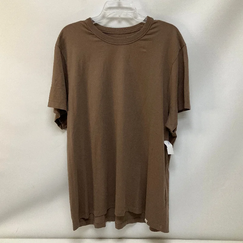 Top Short Sleeve Basic By Madewell In Brown, Size: Xxl