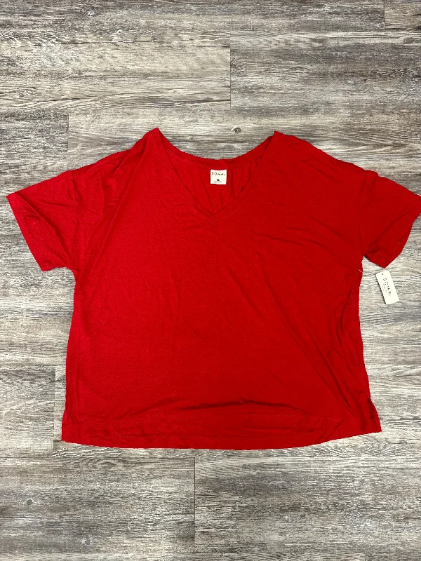 Top Short Sleeve By Soma In Red, Size: Xl