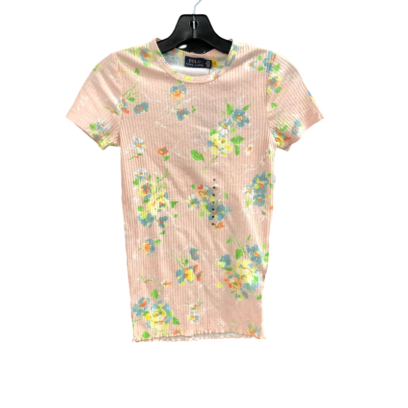 Top Short Sleeve Designer By Polo Ralph Lauren In Pink, Size: M