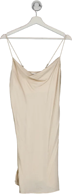 Skin Nude Satin Mini Slip Dress UK S