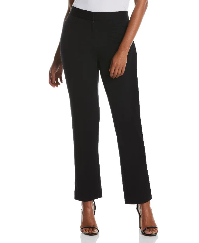 Gabardine Straight Leg Pant - Curvy Fit