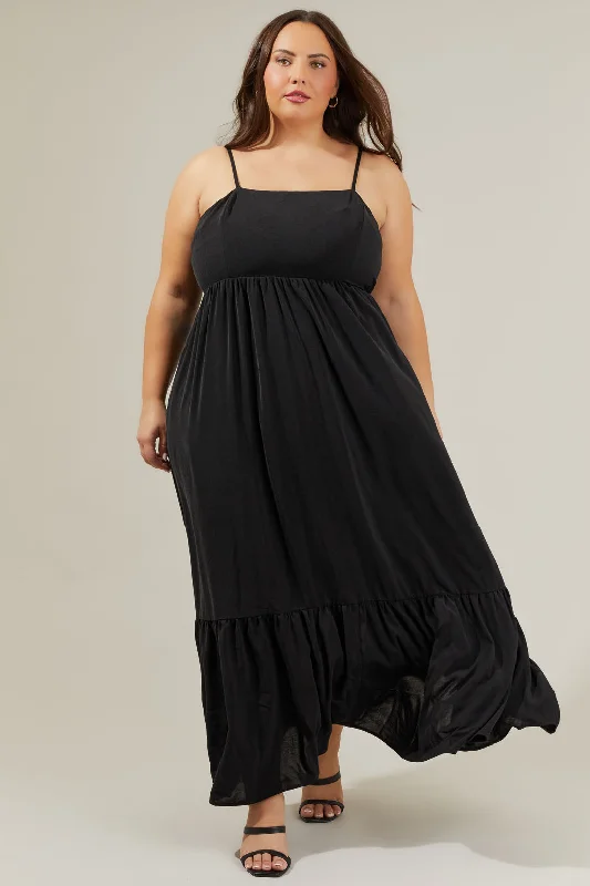 Delany Tie Back Maxi Dress Curve