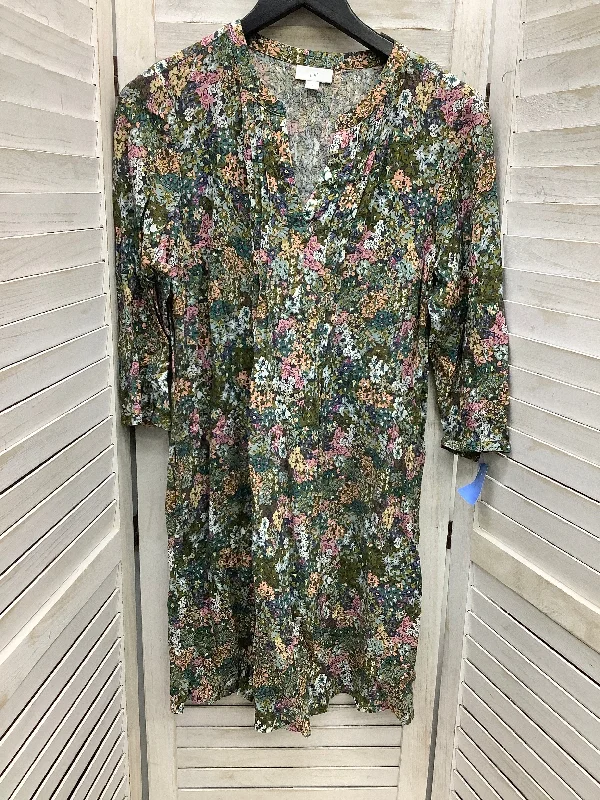 Dress Casual Midi By J. Jill In Floral Print, Size: S