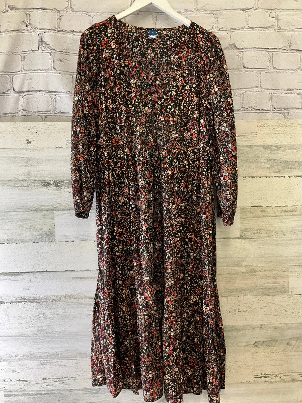 Dress Casual Midi By Old Navy In Black, Size: L