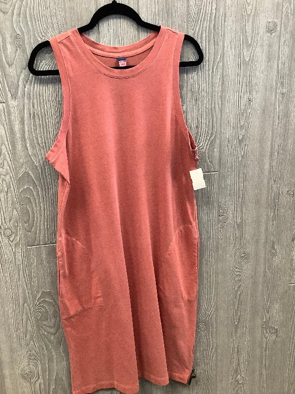 Dress Casual Midi By Old Navy In Pink, Size: L