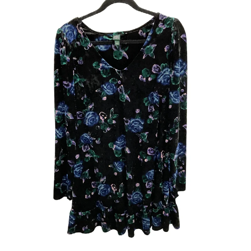 Dress Casual Midi By Wild Fable In Floral Print, Size: L