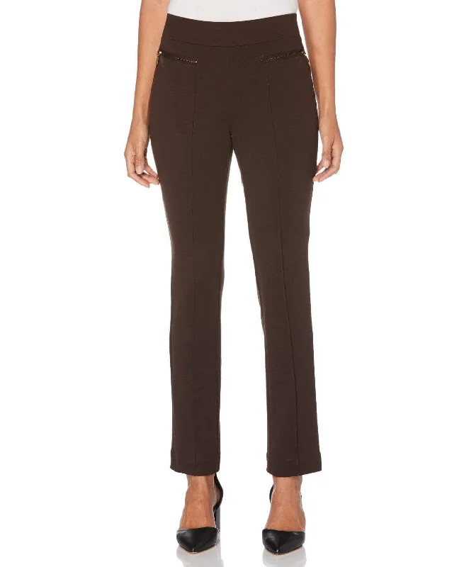 Petite Ponte Knit Slim Leg Pant - Comfort Fit