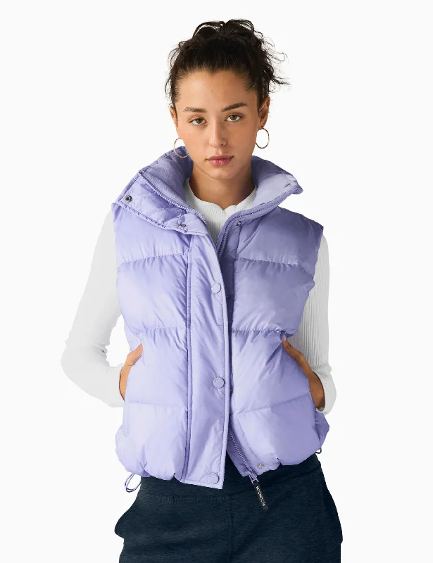 Big Cozy Puffer Vest - Blue Frost