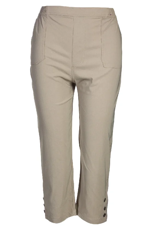 Micro Stretch Mid Calf Pants | SAND | 2143A1