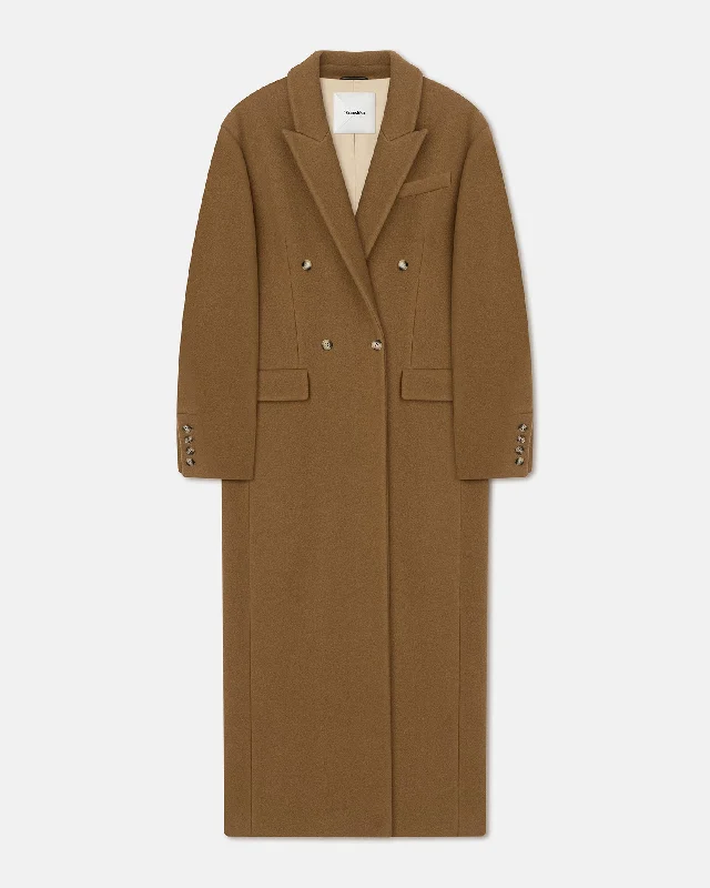 Ferris - Felted Wool Coat - Walnut