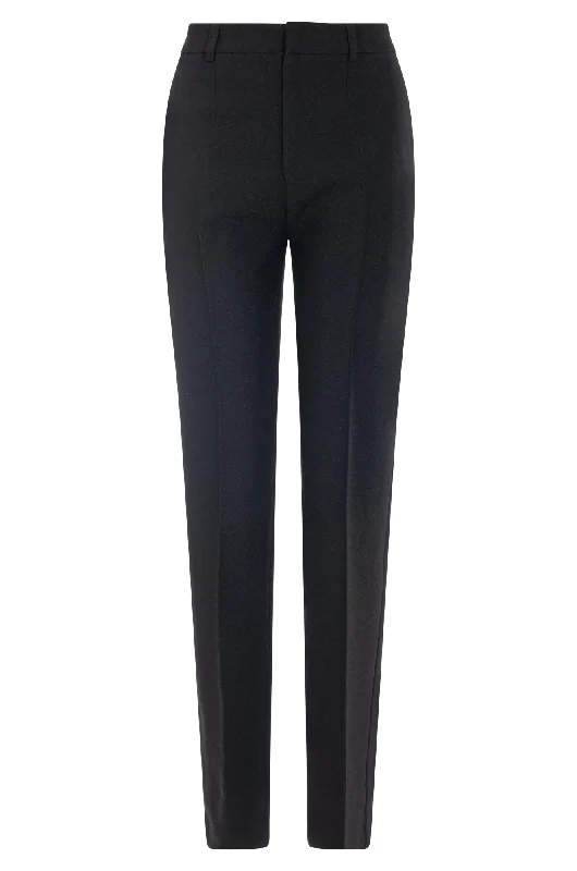 Textured Tailoring Regular Pants | Black | 4704ZZ