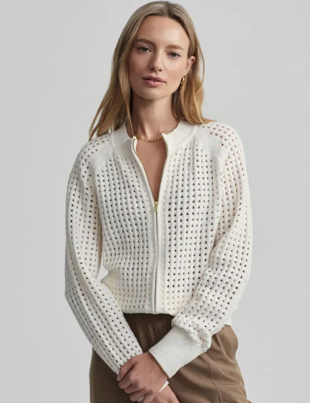 Marta Boucle Knit Jacket - Coconut Milk