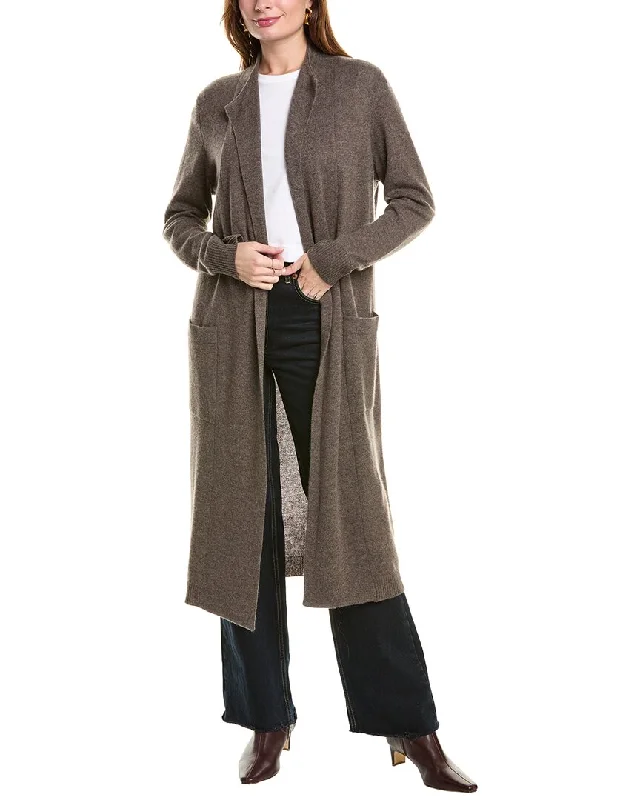 27 Miles Malibu Floor Length Open Wool & Cashmere-Blend Cardigan