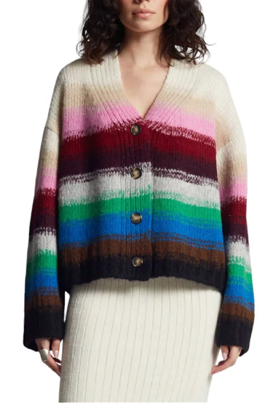 Aliana Cardigan In Multi Color