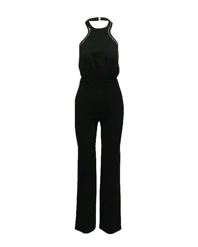 Ba&sh Saudry Open-Back Jumpsuit in Black Polyester