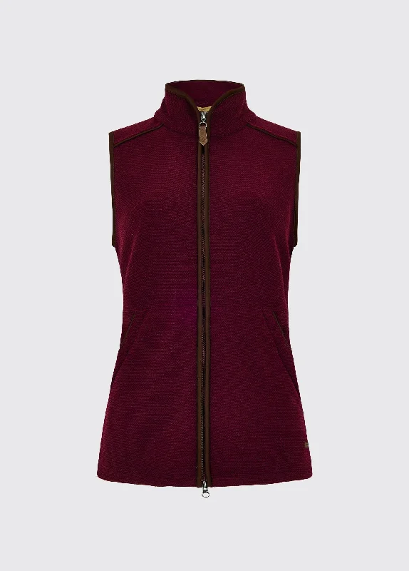 Carbury Women's Fleece Gilet - Ox Blood