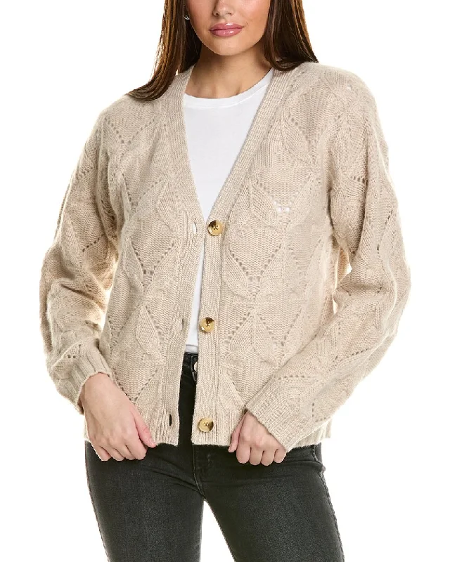 Collaboration Mercedes Tulip Cable Cashmere Cardigan