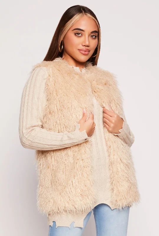 Shaggy Faux Fur Vest