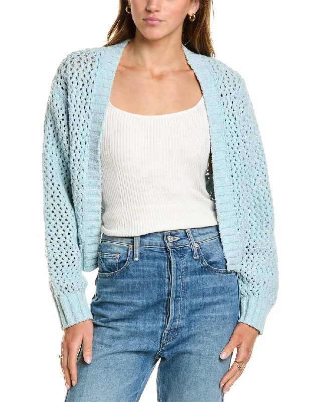 John Elliott Foam Boucle Knit Cropped Cardigan