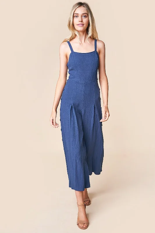 Orlando Wide Leg Button Detail Jumpsuit