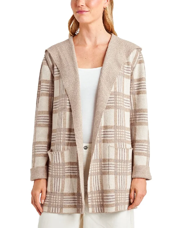 Splendid Sierra Plaid Wool-Blend Cardigan